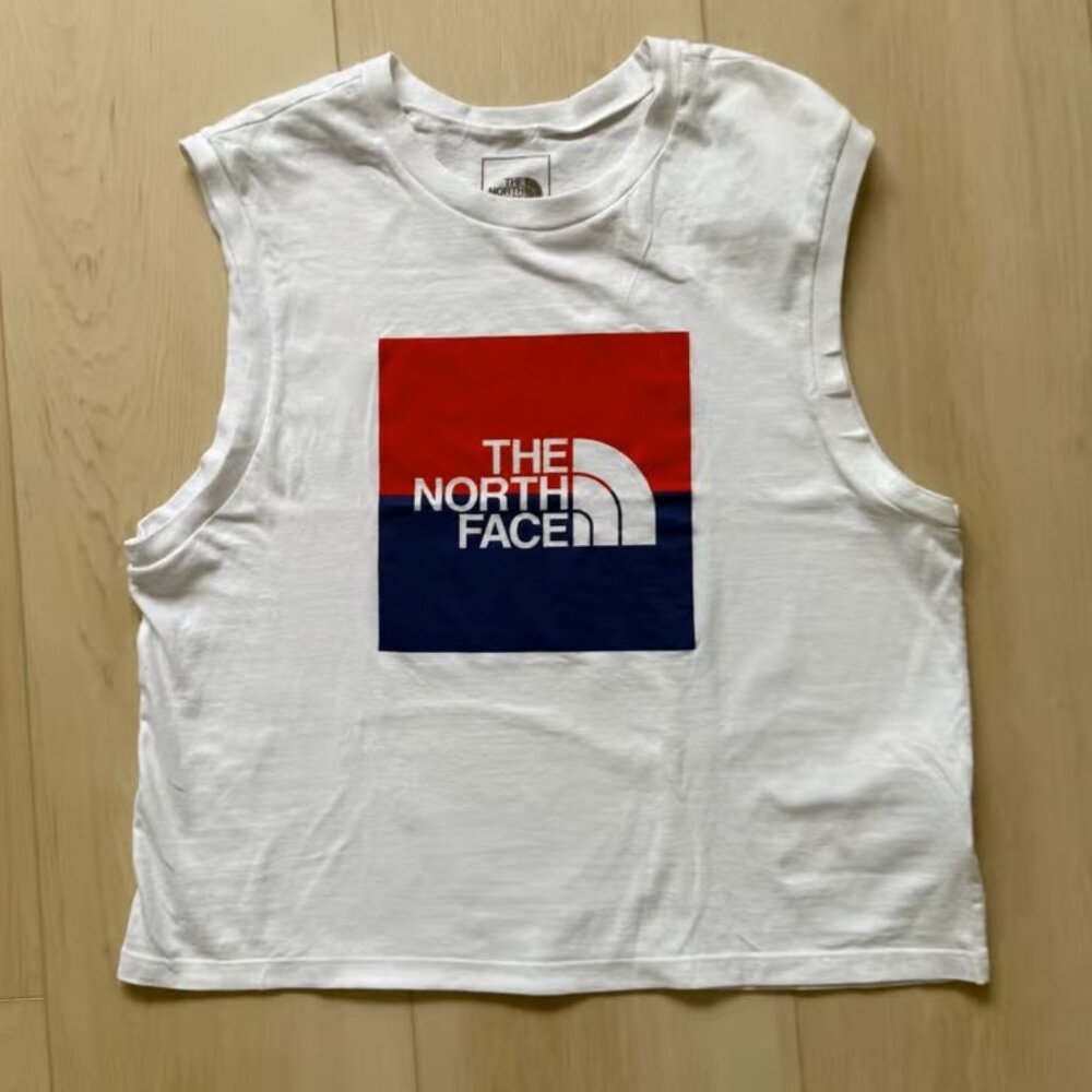 North Face Ladies White Flag Tank Top XL